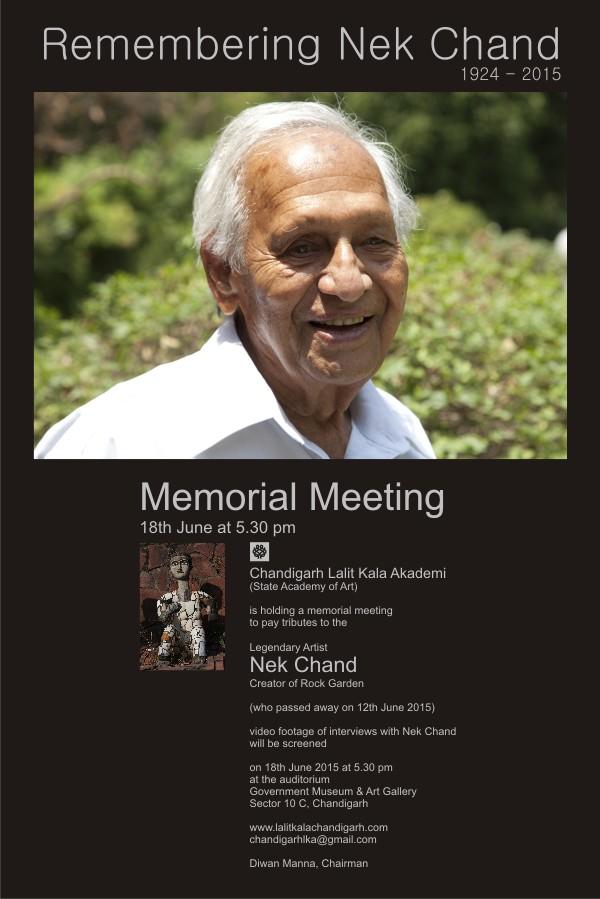 Nek Chand Memorial Meeting